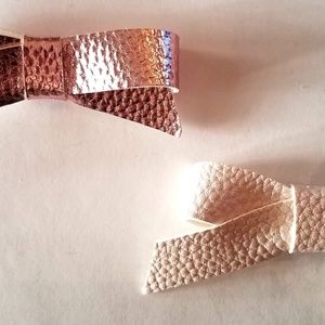 Metallic Pink and Blush Bow Set